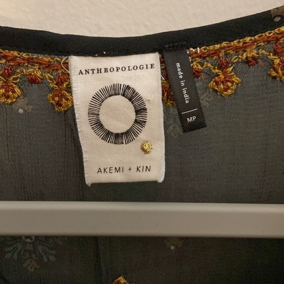 Anthropologie Akemi & Kin Embroidered Tunic Dress in med (MP), preloved - Picture 9 of 11